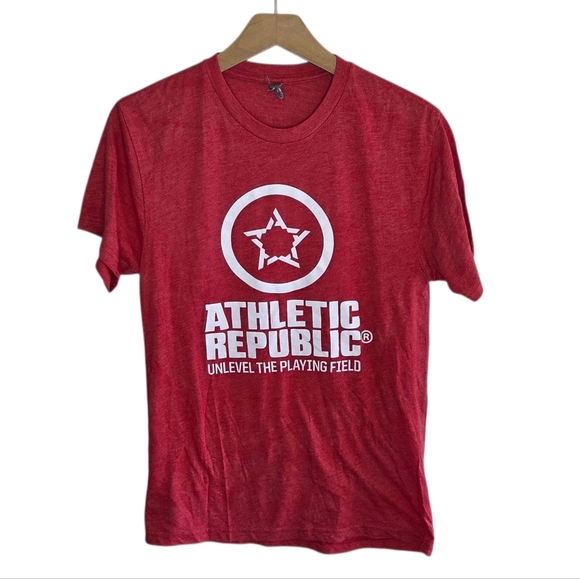 Next Level | Athletic Republic Heathered Red Short Sleeve Graphic Tee Size Small - Picture 1 of 4